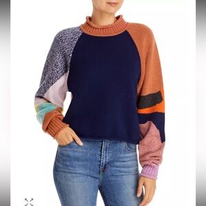 See by Chloe‎ Women's Intarsia Patchwork Sweater Size XL